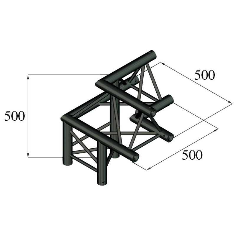 ALUTRUSS TRILOCK S-PAL-32 3-Way Corner /\ left