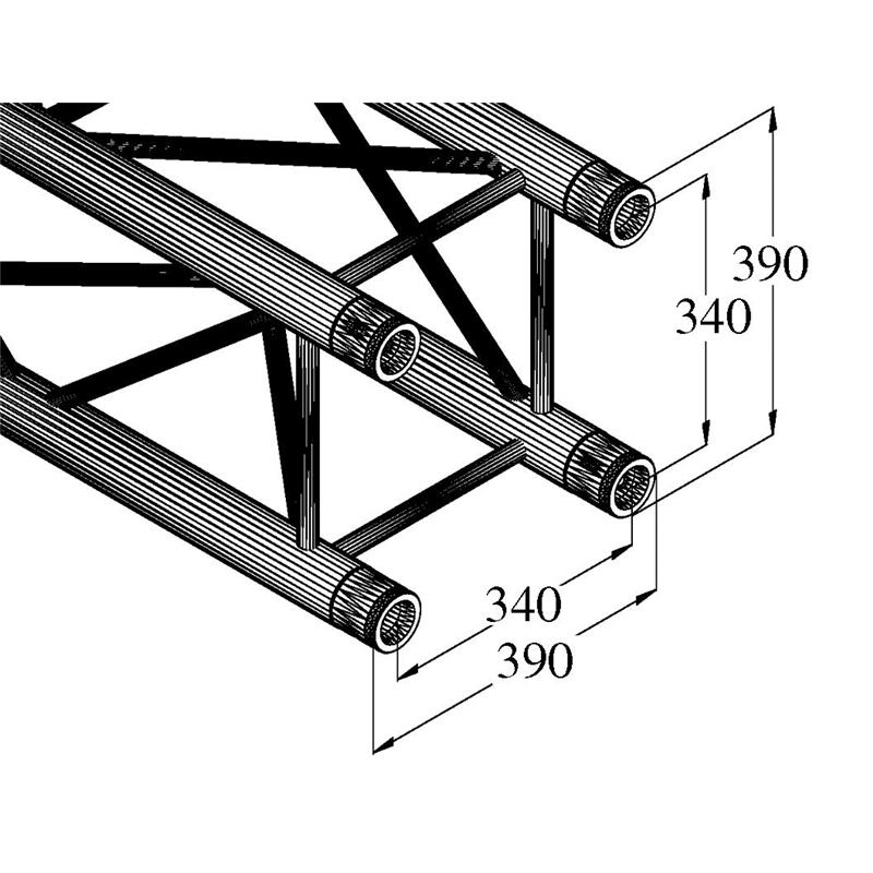 ALUTRUSS QUADLOCK TQ390-1000 4-Way Cross Beam