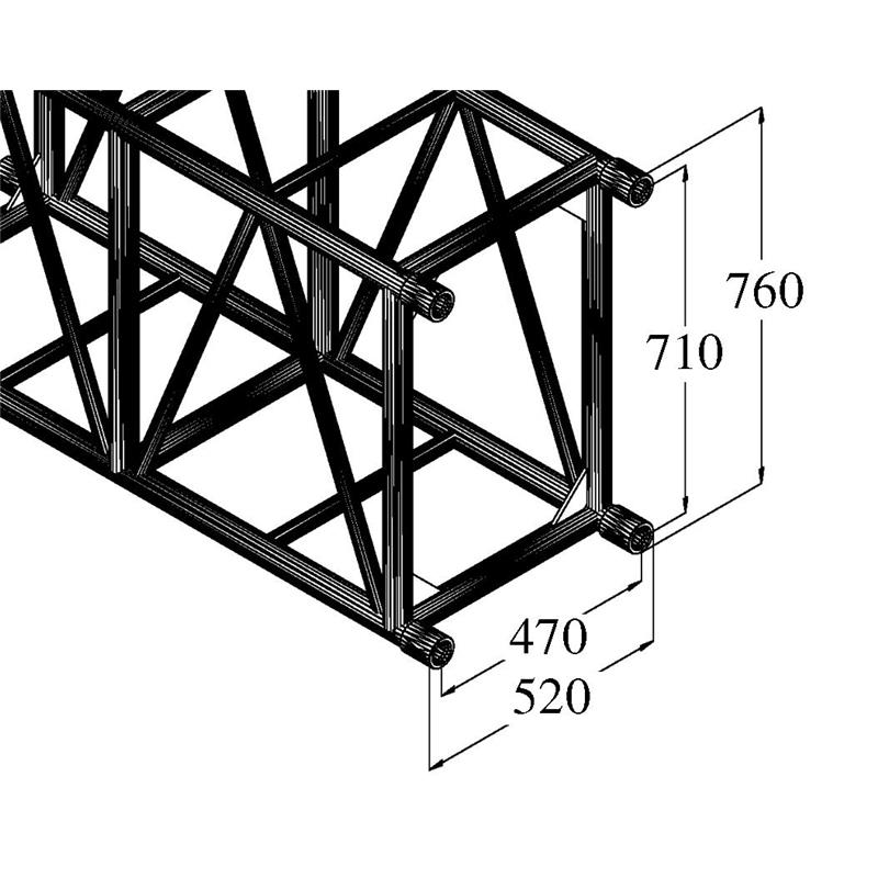 ALUTRUSS QUADLOCK S6082-210 4-Way Cross Beam