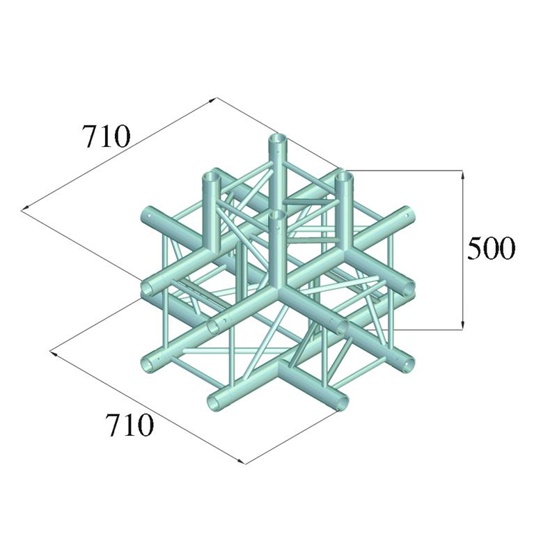 ALUTRUSS QUADLOCK S6082C-51 5-Way Cross Piece