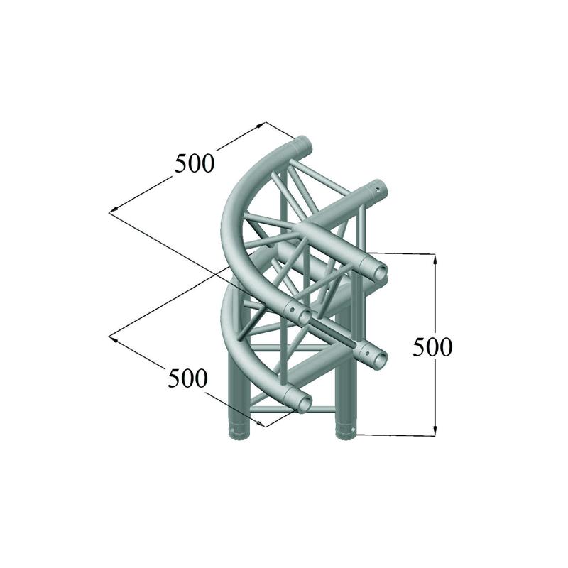 ALUTRUSS QUADLOCK 6082C-30R 3-Way Corner 90°