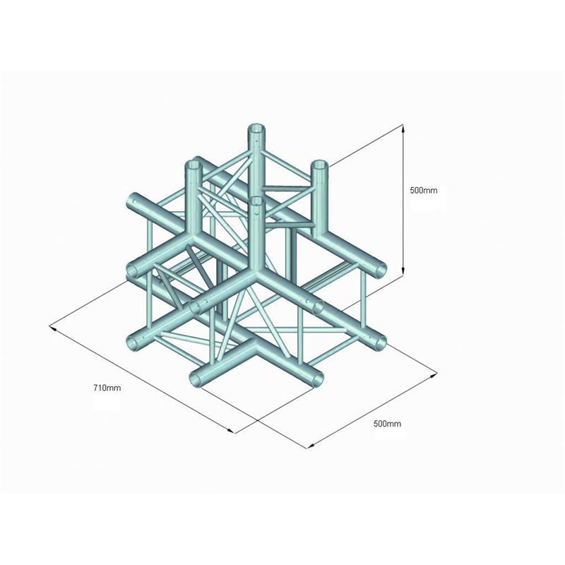 ALUTRUSS QUADLOCK 6082T-42 4-Way T-Piece