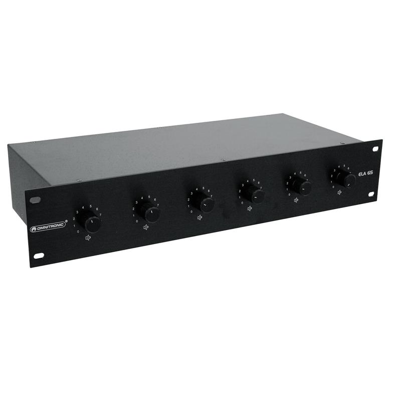 OMNITRONIC PA 6-Zone Stereo Vol-Cont20W bk