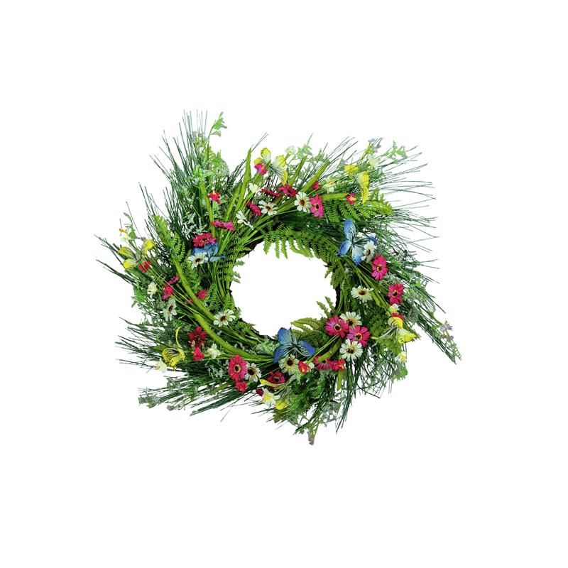 EUROPALMS Wild Flower Wreath 65cm