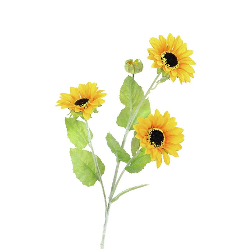 EUROPALMS Sunflower Branch x 3, 70cm