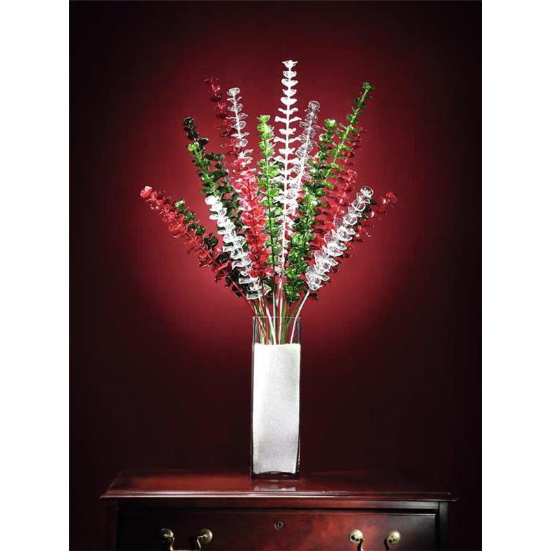 EUROPALMS Crystal eucalyptus, burgundy 81cm 12x