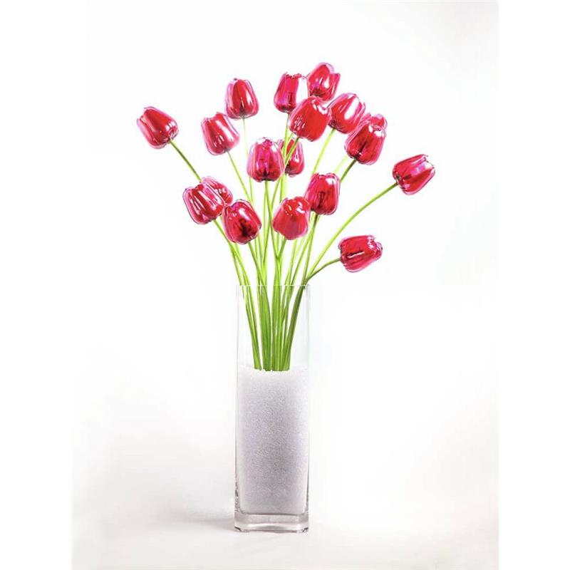 Kristalni tulipan rdeč 61cm 12x EUROPALMS