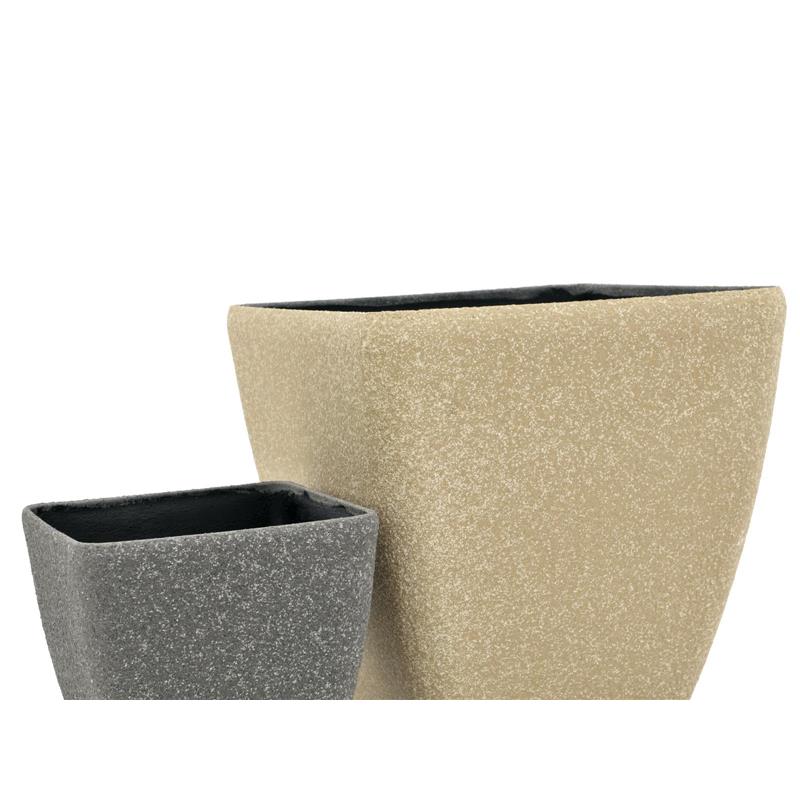 EUROPALMS Deco cachepot STONA-47, rectangular, grey