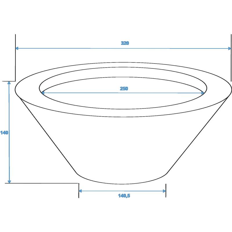 EUROPALMS LEICHTSIN BOWL-15, shiny-brown