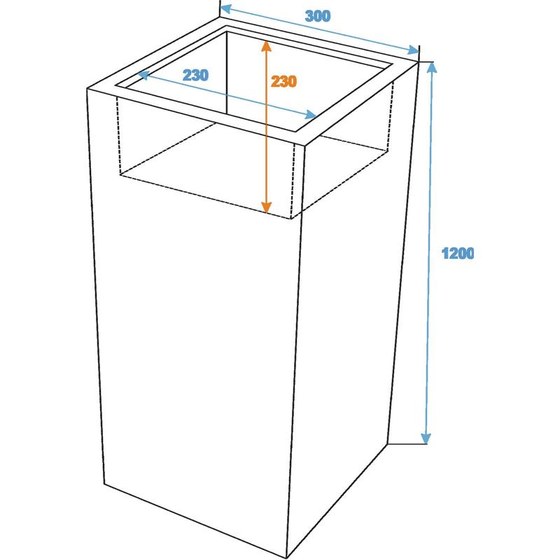 EUROPALMS LEICHTSIN BOX-120, shiny-silver