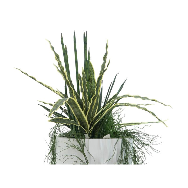 EUROPALMS Design pot LAMELLA-140, white