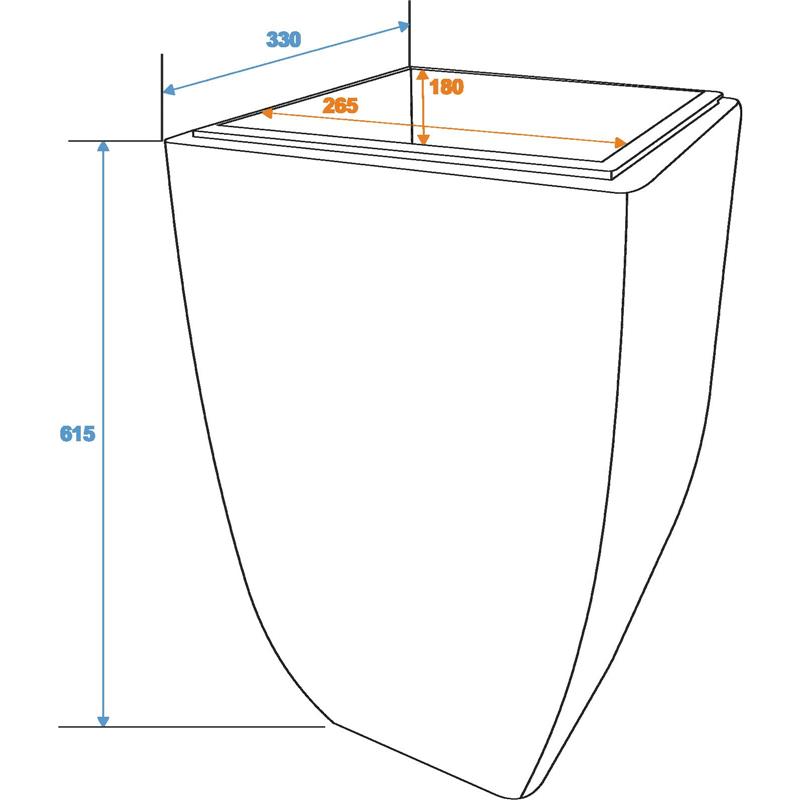 EUROPALMS Design flower pot, hyazinth, 60 cm