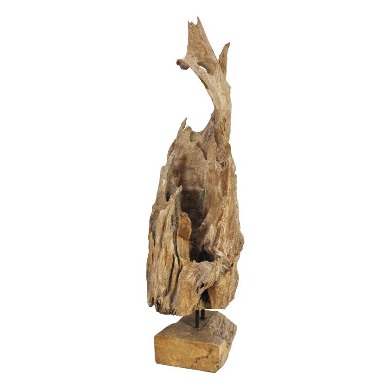 EUROPALMS Natural wood sculpture 160cm