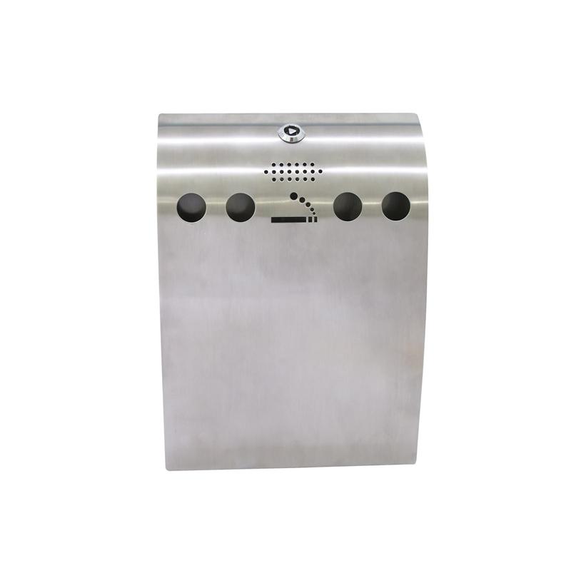 EUROPALMS Ashtray WAVE, stainless steel
