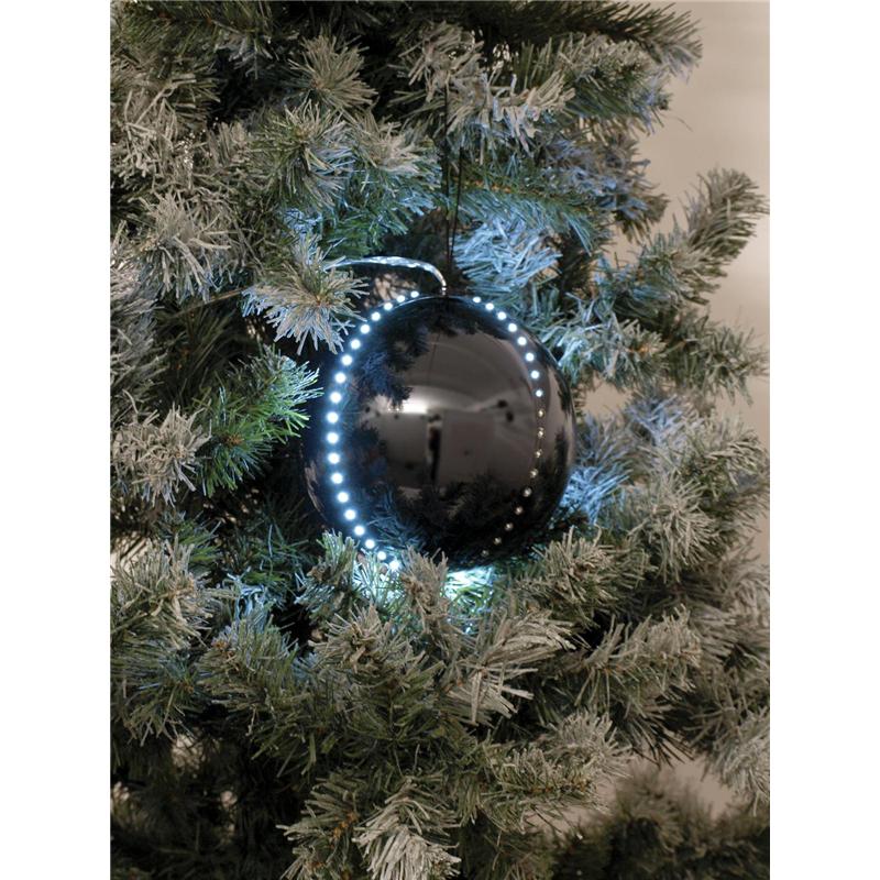5x LED krogla 8cm črna Europalms