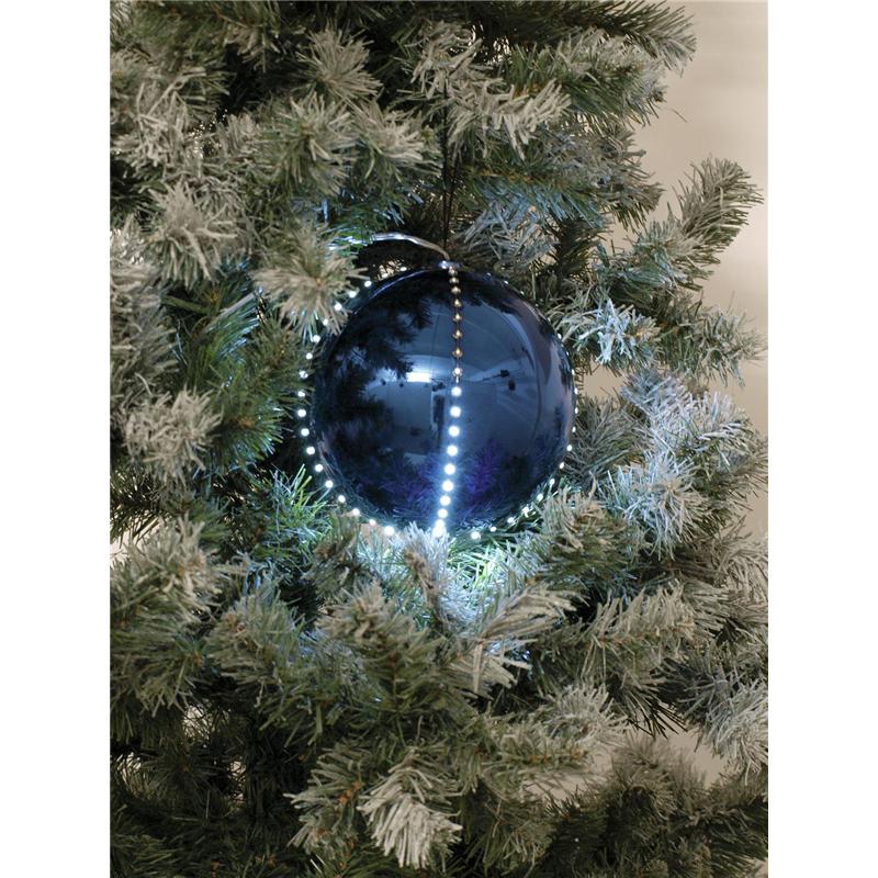 5x LED krogla 8cm temno modra Europalms