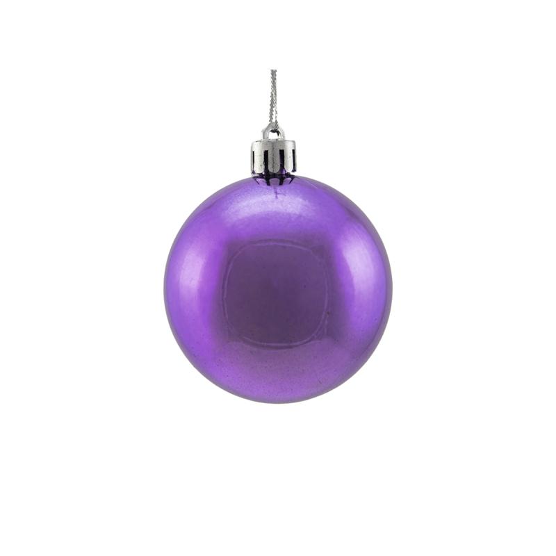 EUROPALMS Deco Ball 6cm, purple, metallic 6x