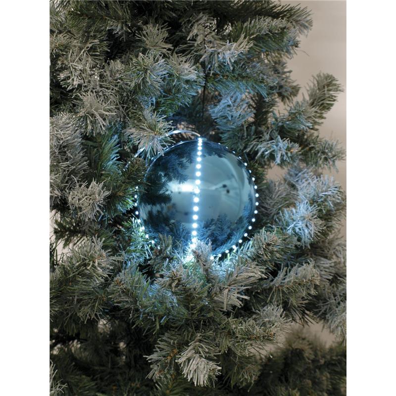 Krogla LED 15cm ledeno modra Europalms