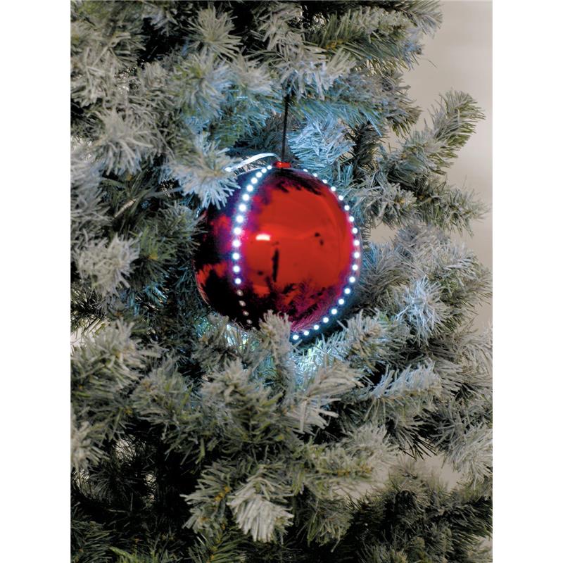 EUROPALMS LED Snowball 15cm, red