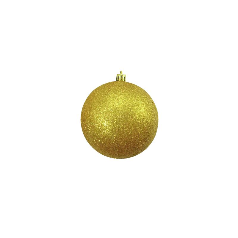 EUROPALMS Deco Ball 10cm, gold, glitter 4x