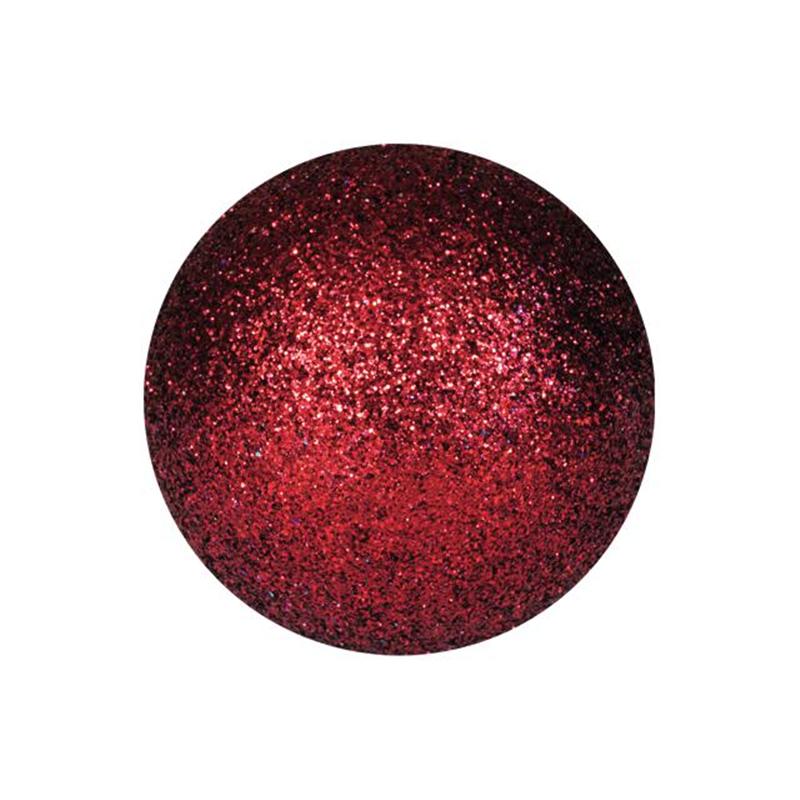 EUROPALMS Deco Ball 3,5cm, red, glitter 48x