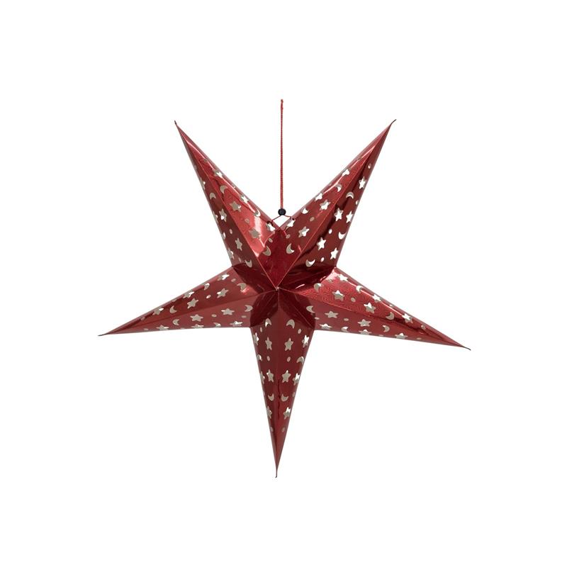 EUROPALMS Zvezdna svetilka papir rdeča 75 cm  