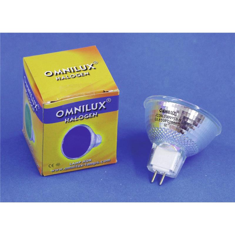 Žarnica OMNILUX JCDR 230V/35W GX-5.3 1500h modra