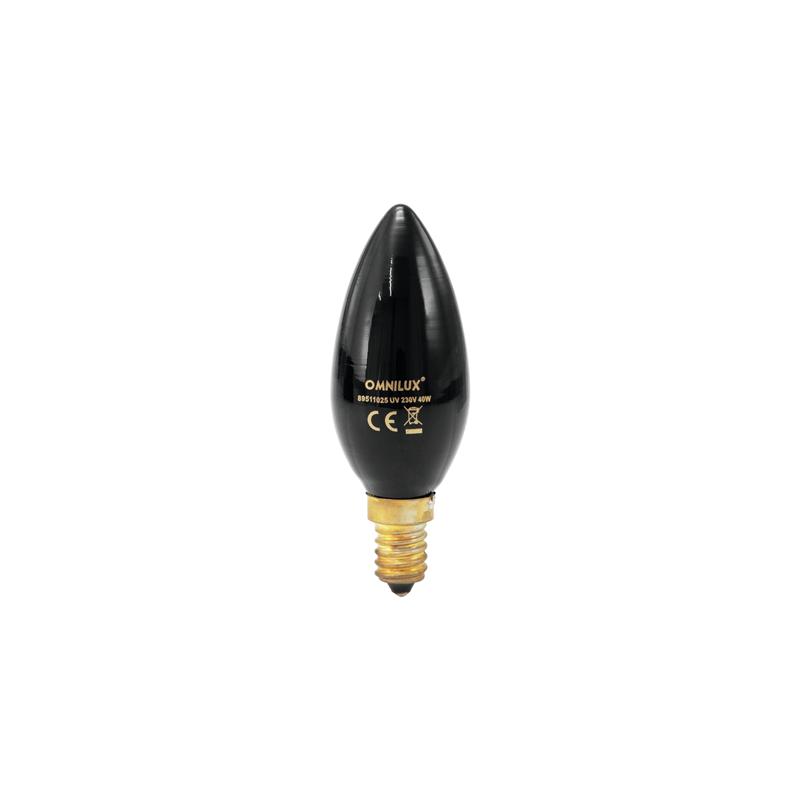 Žarnica OMNILUX C35 230V/40W E-14 UV Candle Bulb