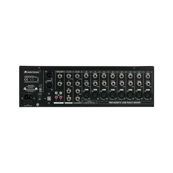 OMNITRONIC RM-1422FX USB Rack Mixer