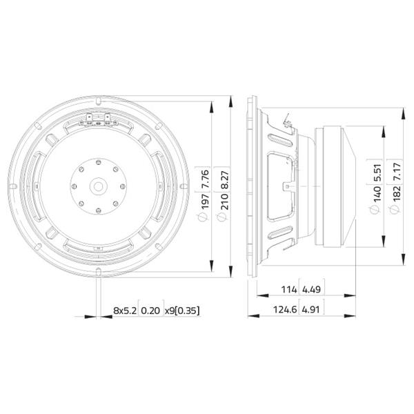 LAVOCE SSF122.50L 12" Subwoofer Ferrite Magnet Steel Basket Driv