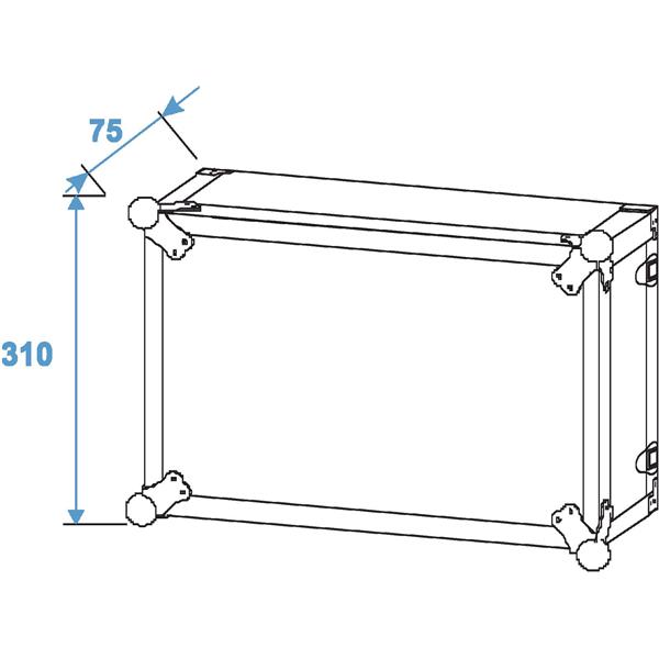 ROADINGER Effect Rack CO DD, 6U, 24cm deep, black