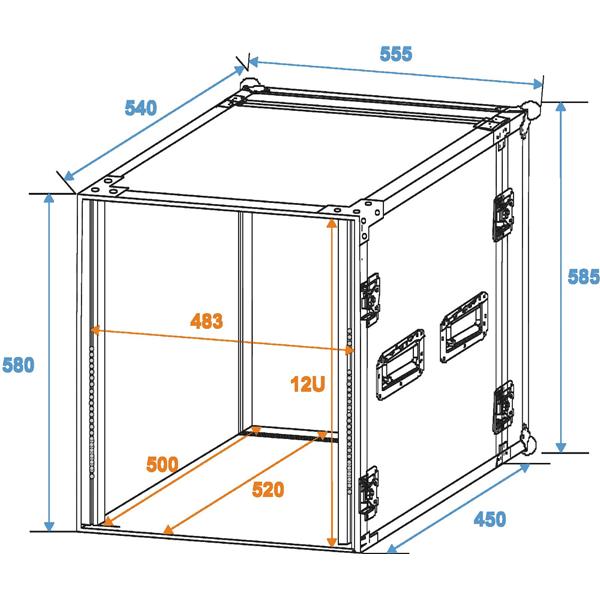 ROADINGER Rack Profi 12U 45cm