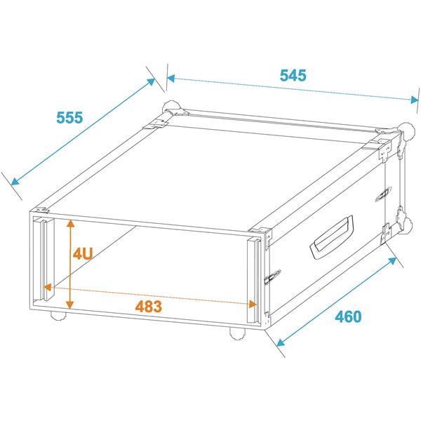 ROADINGER Amplifier Rack PR-1, 4U, 47cm deep