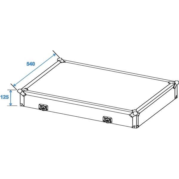 ROADINGER Console Road Pro for 2 Turntables black