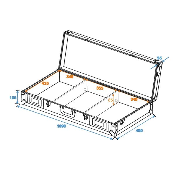 ROADINGER Universal Console 1090x480x155 foam si