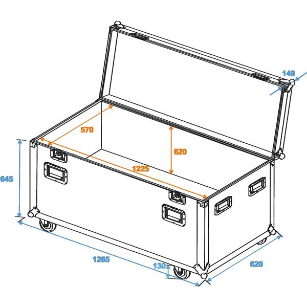 ROADINGER Universal Tour Case 120cm with wheels Pro