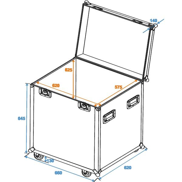 ROADINGER Universal Tour Case 60cm with wheels Pro