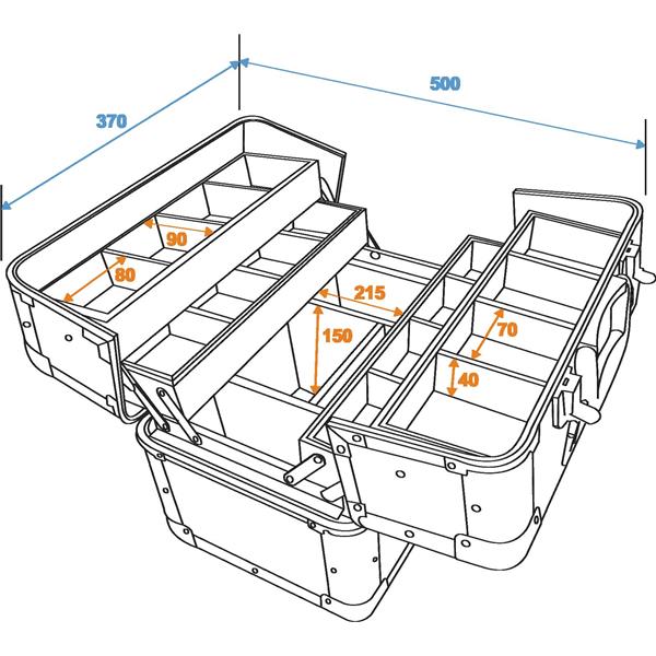 Univerzalen Tray Kovček ROADINGER AM-1 črn