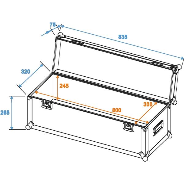 ROADINGER Universal Case Pro 80x30x30cm