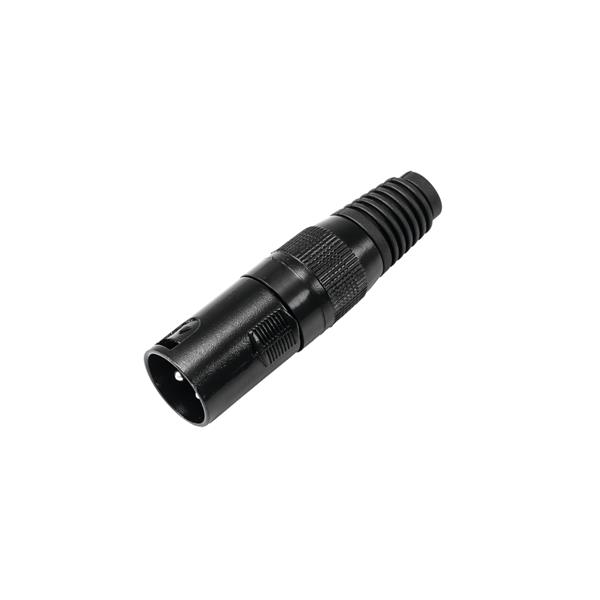 OMNITRONIC XLR plug 3pin black housing 10x