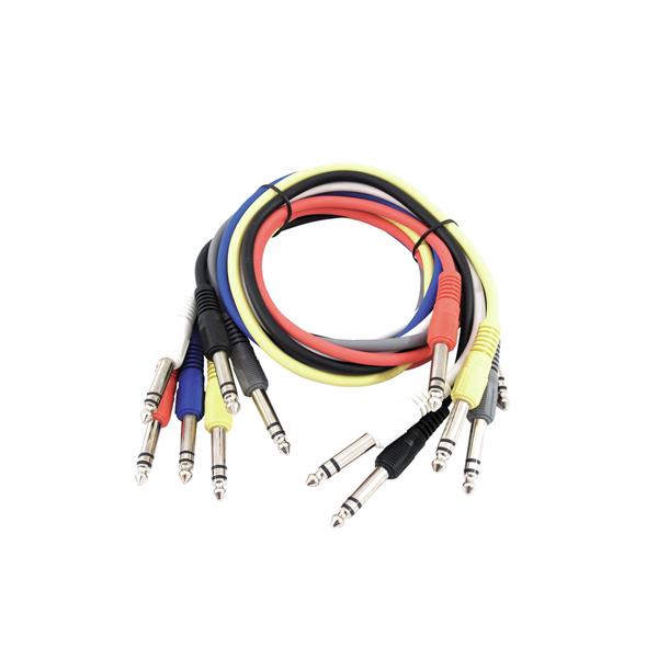 OMNITRONIC Jack cable 6.3 Patchcord stereo 6x0.9m