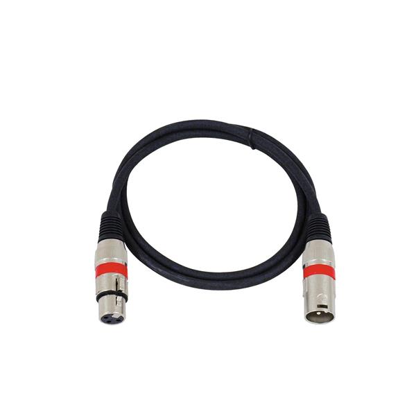 OMNITRONIC XLR cable 3pin 1m bk/rd