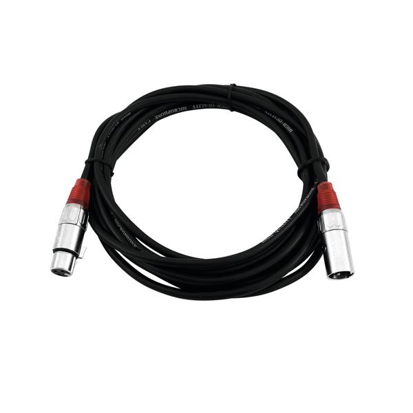 OMNITRONIC XLR cable 3pin 3m bk/rd