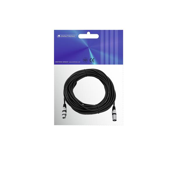 OMNITRONIC XLR cable 3pin 20m bk