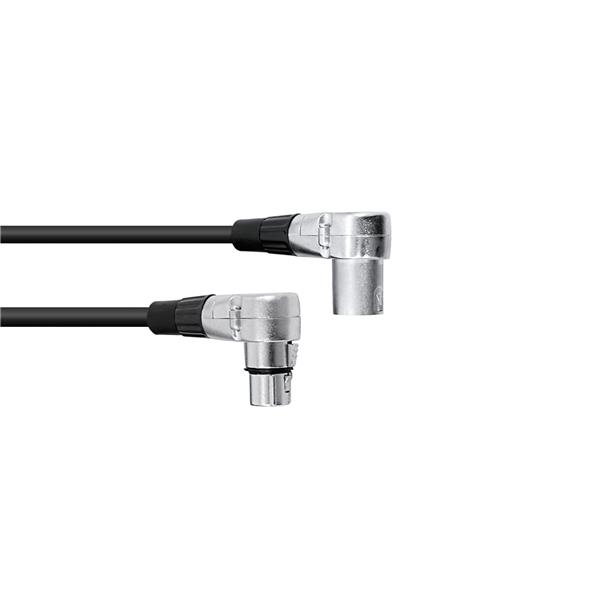 OMNITRONIC XLR cable 3pin 1.5m 90? bk