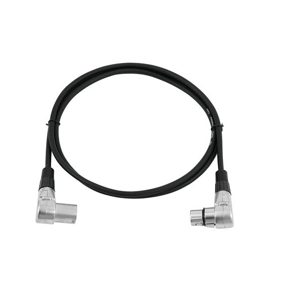 OMNITRONIC XLR cable 3pin 1.5m 90? bk