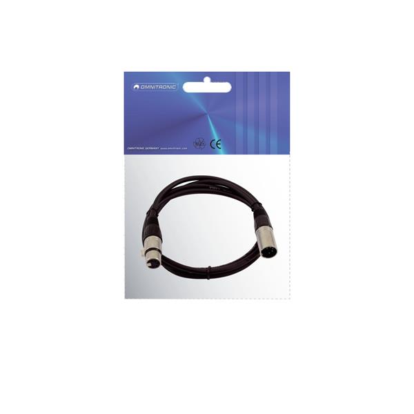 OMNITRONIC XLR cable 5pin 3m bk