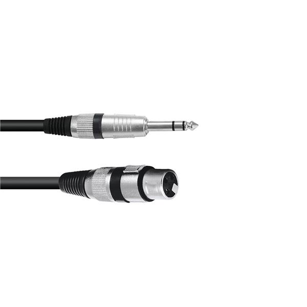 OMNITRONIC Adaptercable XLR(F)/Jack stereo 0.9m bk