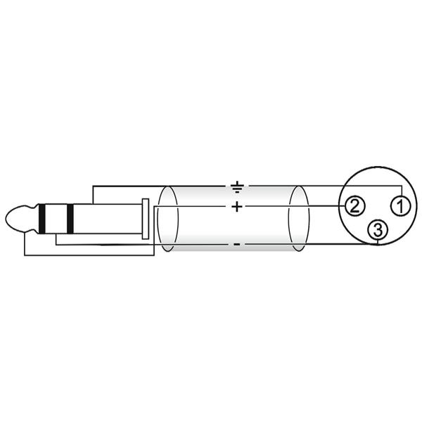 OMNITRONIC Adaptercable XLR(F)/Jack stereo 0.9m bk