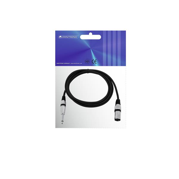 OMNITRONIC Adaptercable XLR(M)/Jack mono 2m bk